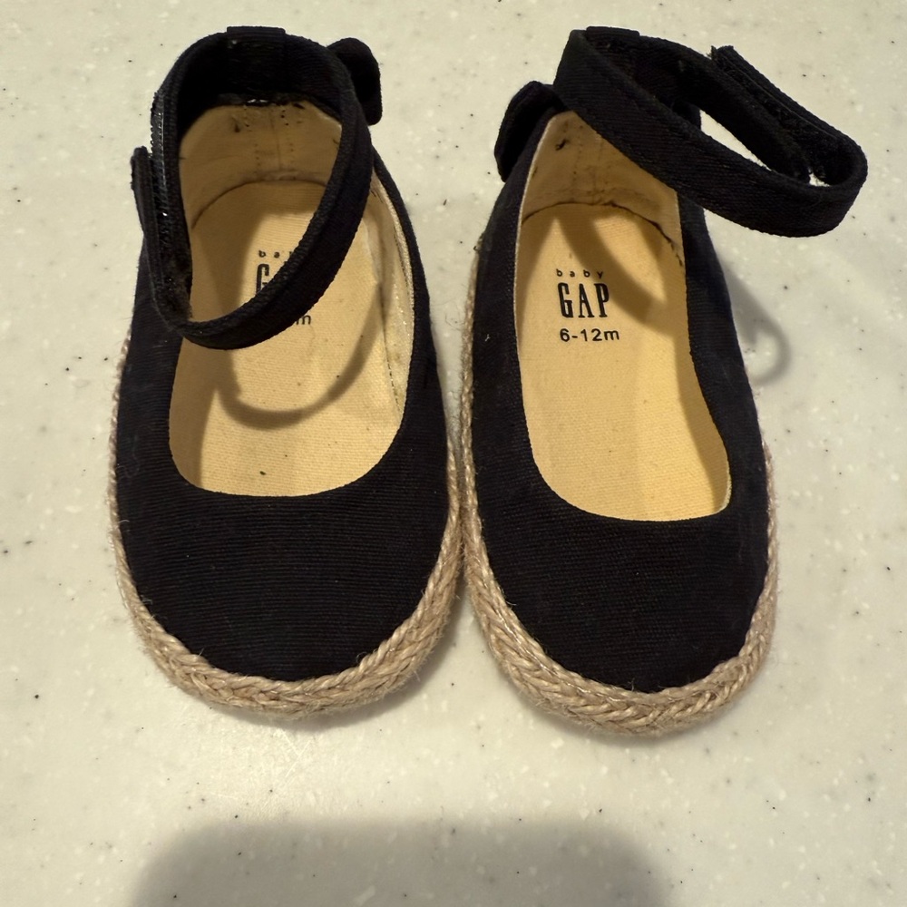 Baby GAP Black Cotton Sandal Shoes